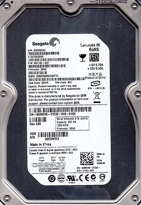 ST3250620NS p/n: 9BL14E-037 s/n: 5QE fw: 3BKS 2008  WU  250GB SATA 3.5" SEAGATE - Image 1 of 2