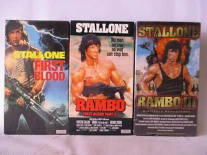 Rambo 1 2 3 Vintage VHS First Blood II III Sylvester Stallone First Blood 1982 - Bild 1 von 11