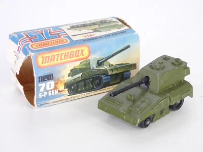 Matchbox SP Gun Rolamatic No70 Boxed Toy Army Tank Vintage Armoured Vehicle - Image 1 of 4