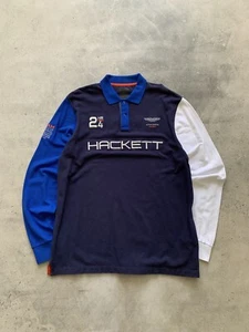HACKETT x ASTON MARTIN RACING TEAM RACING LONG SLEEVE T SHIRT MEN'S SIZE XL - Picture 1 of 8