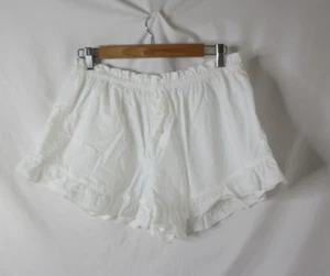 Colsie Boxershorts weiß Schweizer Punkte Paperbag Taille Rüschen Größe Medium neu mit Etikett - Bild 1 von 6