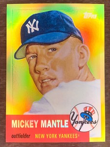 2008 Topps Chrome Mickey Mantle Gold Refractor 1953 SP  #MMR53 Read