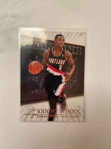 2013-14 Panini Knight School #4 Damian Lillard Portland Trail Blazers Bask