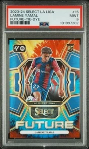 2023-24 Panini Select La Liga Futures Lamine Yamal Rookie Tie-Dye RC /49 PSA 9 - Bild 1 von 2