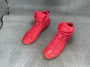 CONVERSE Chuck Taylor All Star Mid Sneakers Men’s 10 Triple Red Leather 15313C - Picture 1 of 12
