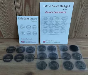 Clear Rubber Stamps x 18 Little Claire Designs Sentiments Sunshine - Picture 1 of 6
