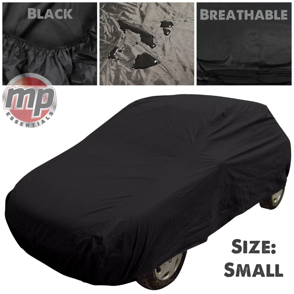 Black Breathable Full Car Cover for a Toyota IQ  - Indoors & Outdoors - Image 1 of 4