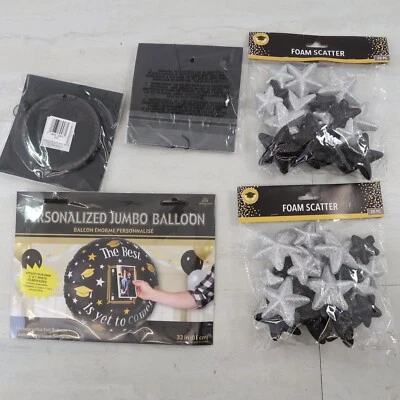 Graduation Party Lot Confetti Scatter DIY Personalized Balloon & Hat Lot - Image 1 of 4