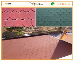 Tegola Canadese Tonda Classica 4 falde 3 metri quadri Tegole Canadesi vari Color - Foto 1 di 3