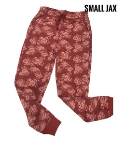 Kleine LuLaRoe Jax Jogginghose Blumenmuster purpurrot und rosa French Terry passt 6/8 - Bild 1 von 1