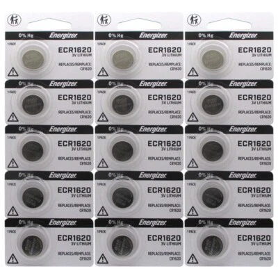 15 Pcs Energizer CR1620 CR 1620 ECR1620 3v Battery - Image 1 of 2