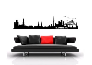WandTattoo City Stadt Skyline wandfolie WST12 Hamburg - Bild 1 von 2