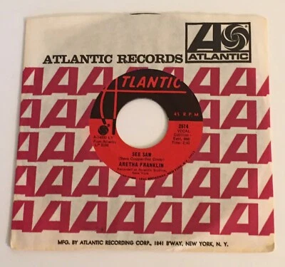 Aretha Franklin / See Saw / 1968 Atlantic 45 / Mint Unplayed! - Image 1 of 4