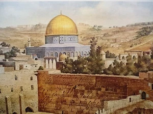 PRINT to FRAME Western Wall Jerusalem by Gordan Wetmore Promise Land Vintage - Picture 1 of 5