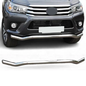 FÜR TOYOTA HILUX Mk8 ab 2016 70mm front city spoilerleiste in edelstahl - Bild 1 von 6