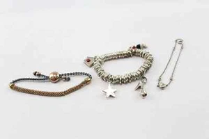 Links of London Sterling Silver Bracelets Sweetie Slider Charms Enamel x 3 (79g) - Picture 1 of 6