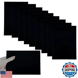 HXymxkeqi 10Pcs Black Anodized Aluminum Sheet 5" x 7" x 1/32" (0.8mm) Corrosi - Picture 1 of 5