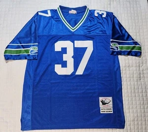 Throwback Shaun Alexander #37 Seattle Seahawks Stitched Jersey Blue Sz Large - Picture 1 of 4