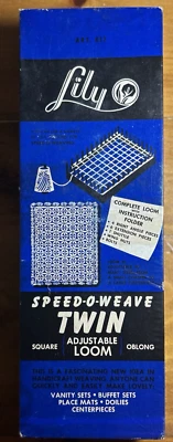 LILY Speed-O-Weave Doble Telar Ajustable Cuadrado Oblongo Set #817 De Colección Foto 1 de 4