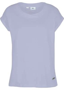 Camiseta de algodón con mangas aladas talla 44/46 púrpura polvo mujer blusa túnica nueva - Imagen 1 de 1