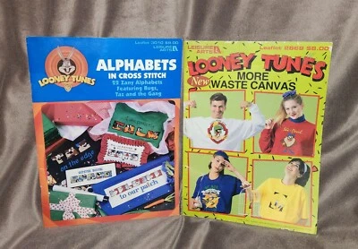 2 Looney Tunes Warner Brothers Cross Stitch Pattern Leaflets - Image 1 of 2
