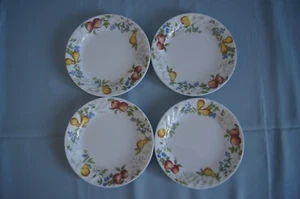 Corelle Chutney Set Of 4 glass Salad bread Plates swirl rim 7-1/4" Corning - Picture 1 of 9