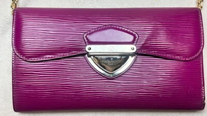 Louis Vuitton Eugenie Epi Leather Trifold Long Wallet Grenade Silver Hardware - Picture 1 of 24