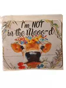 I'm not in the mood - d 7,0" x 8,5" Mauspad mit genähtem Rand, rutschfeste Rückseite. - Bild 1 von 3