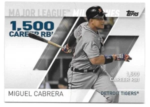 2017 Topps MIGUEL CABRERA Major League Milestones - DETROIT TIGERS - #MLM-1 - Picture 1 of 1
