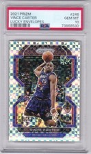 2021-22 Prizm #246 Vince Carter Lucky Envelopes 1/8 PSA 10 Toronto Raptors