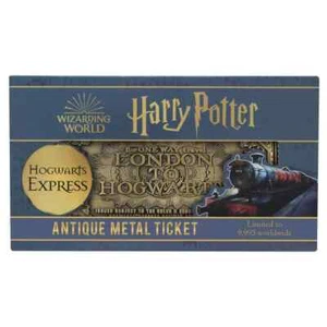 Harry Potter Hogwarts Express Train Ticket Limited Edition Metal Replica RARE LE - Picture 1 of 9