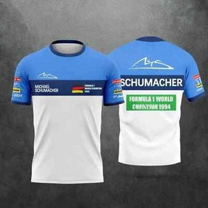 T-shirt Formula 1 Schumacher Benetton stile vintage anni 90 - unisex, 4 taglie - Foto 1 di 2