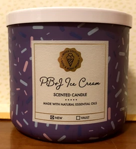 PB&J HELADO VELA GRANDE 3 MECHAS 14,5 OZ BAÑO CUERPO FUNCIONA JALEA MANTEQUILLA MANÍ - Imagen 1 de 2