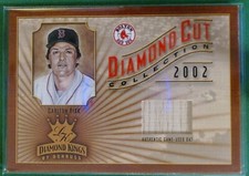 2002 Diamond Kings Diamond Cut Collection Card #DC86 Carlton Fisk Bat #191/500