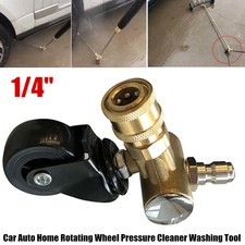 1/4" 4000 psi Car Home Ground Pressure Chassis Cleaners Rotating Wheel Adapter