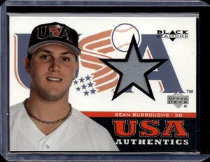 2000 UD Black Diamond Rookie Edition Sean Burroughs USA Authentics Relic NM-MINT - Picture 1 of 2