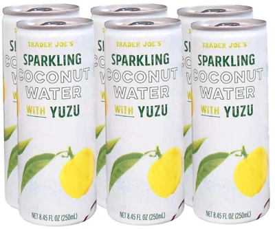 Trader Joe's SPARKLING COCONUT  WATER with YUZU 8.45 FL OZ each -6 cans - Image 1 of 4