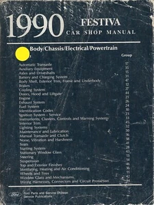 1990 Ford Festiva Body Chassis Electrical Powertrain Shop Service Manual - Picture 1 of 2