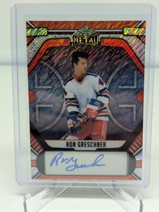 2025 Leaf Metal Legends Red Shimmer #'d 2/6 Ron Greschner #BA-RG1 Auto Rangers - Bild 1 von 2
