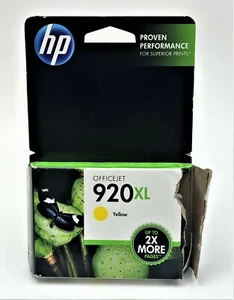 HP 920 XL GENUINE Officejet Yellow Ink Cartridge Exp 1/15 - Picture 1 of 6