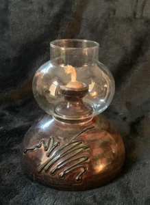 Vintage WIZARD OF CLAY Oil Lamp...Art Deco Pot Vase....Stamped! - Picture 1 of 6