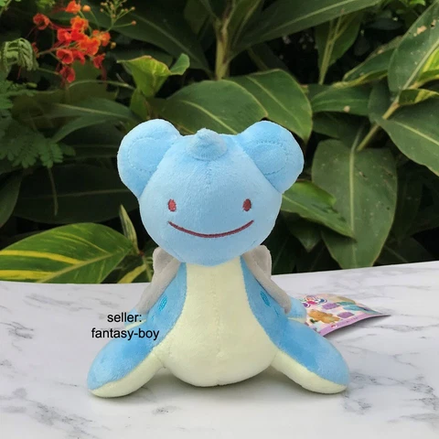15cm Anime Cute Ditto Lapras Plush Stuffed Toy Soft Animation Doll Cover