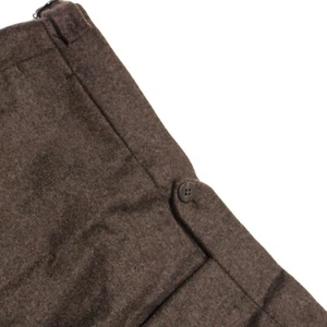 Gaetano Ippolito NWOT Flat Front Dress Pants Size 50 (34 US) In Brown Melange - Picture 1 of 14