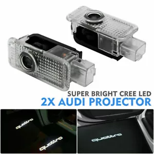 2x AUDI QUATTRO LED Projektor Türbeleuchtung Einstiegsbeleuchtung Licht A3,4,6 - Bild 1 von 1