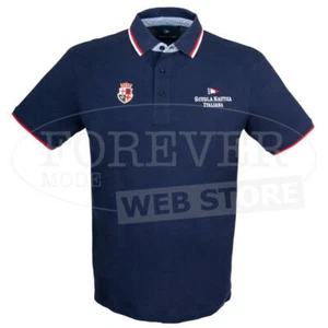 Polo uomo Scuola Nautica Italiana in cotone piquet con loghi ricamati - 018805 - Foto 1 di 6