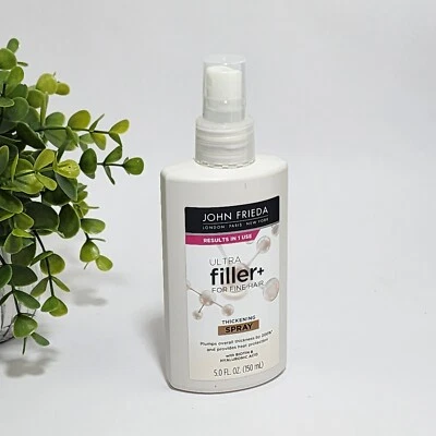 John Frieda Ultra Relleno+ Para Espesante de Cabello Fino Spray Biotina Huyalurónico 5 OZ Foto 1 de 2