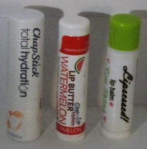 3 Type Lip Balms LIPSEESED!, CHAP STICK TOTAL HYDRATION & LIP BUTTER SEALED - Picture 1 of 1
