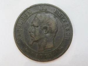 NAPOLEON III 10 CENTIMES ZEHN CENTIMES ECKE FRANZÖSISCHES REICH 1856 - HERVORRAGEND - Bild 1 von 2