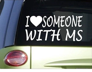 I love someone with MS *H955* 8" Sticker decal multiple sclerosis - Picture 1 of 1