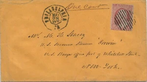 Philadelphia, Pa to USS Corwin (Revenue Cutter), New York, NY 1861 (N7127) - Picture 1 of 1